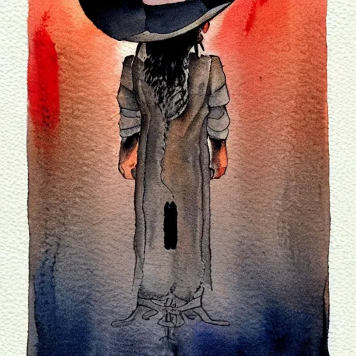 Image similar to a 3 / 4 view watercolor ink painting of old old mexican magician closes eyes, gray haired, in the style of jean giraud in the style of moebius trending on artstation deviantart pinterest detailed realistic hd 8 k high resolution