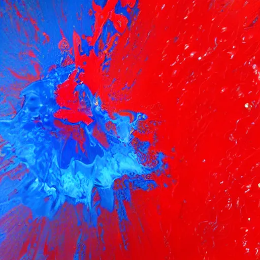 Image similar to a red and blue fluid