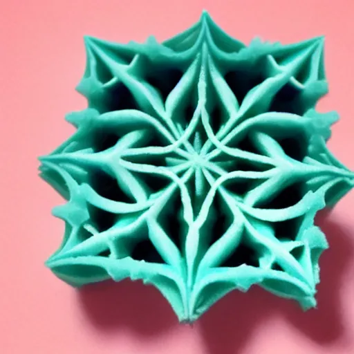 Image similar to delicious 3d printed candy sugars making fractal patterns out of printed sugar