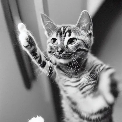 cute cats waving