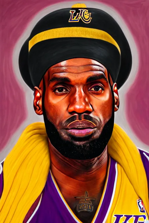 Image similar to full body portrait of the dictator of the los angeles lakers, lebron james 1 8 8 9, in full military garb, oil on canvas by william sidney mount, trending on artstation