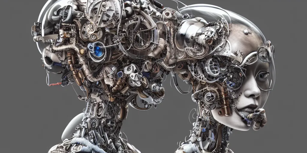 Image similar to hyperrealistic photography of a highly detailed and cyborg machine in the style of Jin Kagetsu, patricia piccinini, James Jean and wlop, highly detailed, masterpiece, award-winning, sharp focus, intricate concept art, ambient lighting, 8k, artstation