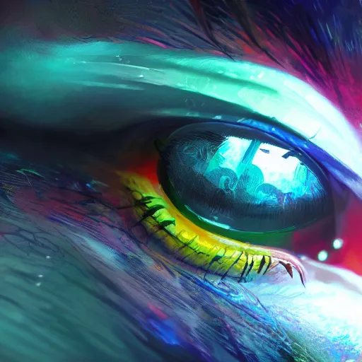 Prompt: Electronic Eye, colorful, fantasy, vivid colors, concept art, sharp focus, digital art, Hyper-realistic, 4K, Unreal Engine, Highly Detailed, HD, Dramatic Lighting by Brom, trending on Artstation