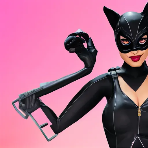 Image similar to Catwoman as a fortnite character