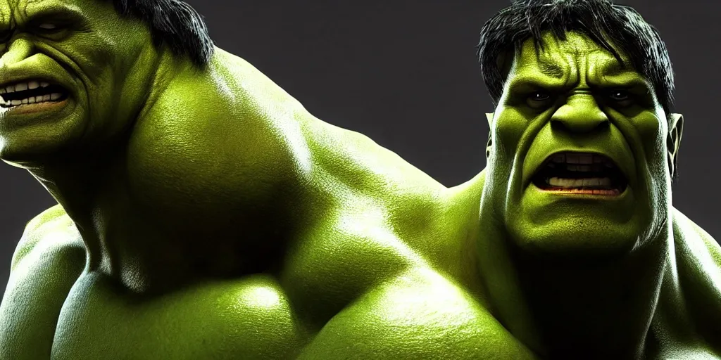 Prompt: dwayne johnson as hulk, highly detailed, environmental light, cinematic by francis tneh