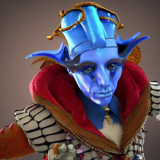 Prompt: Francis Lalanne as a jester, realistic, detailed, cinematic light, art by unreal engine 5 art