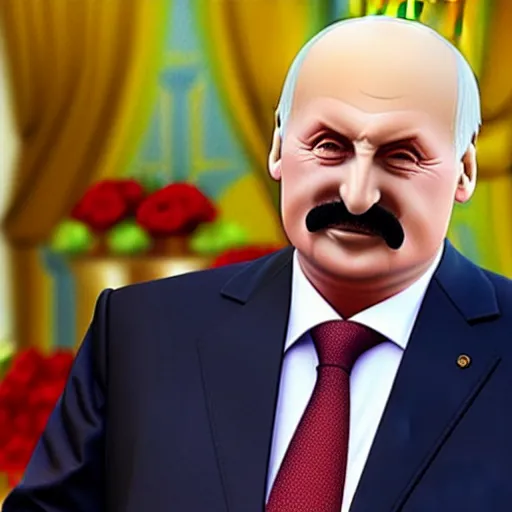Image similar to president of belorussia, alexander lukashenko in style of sailor moon, anime, perfect faces, fine details