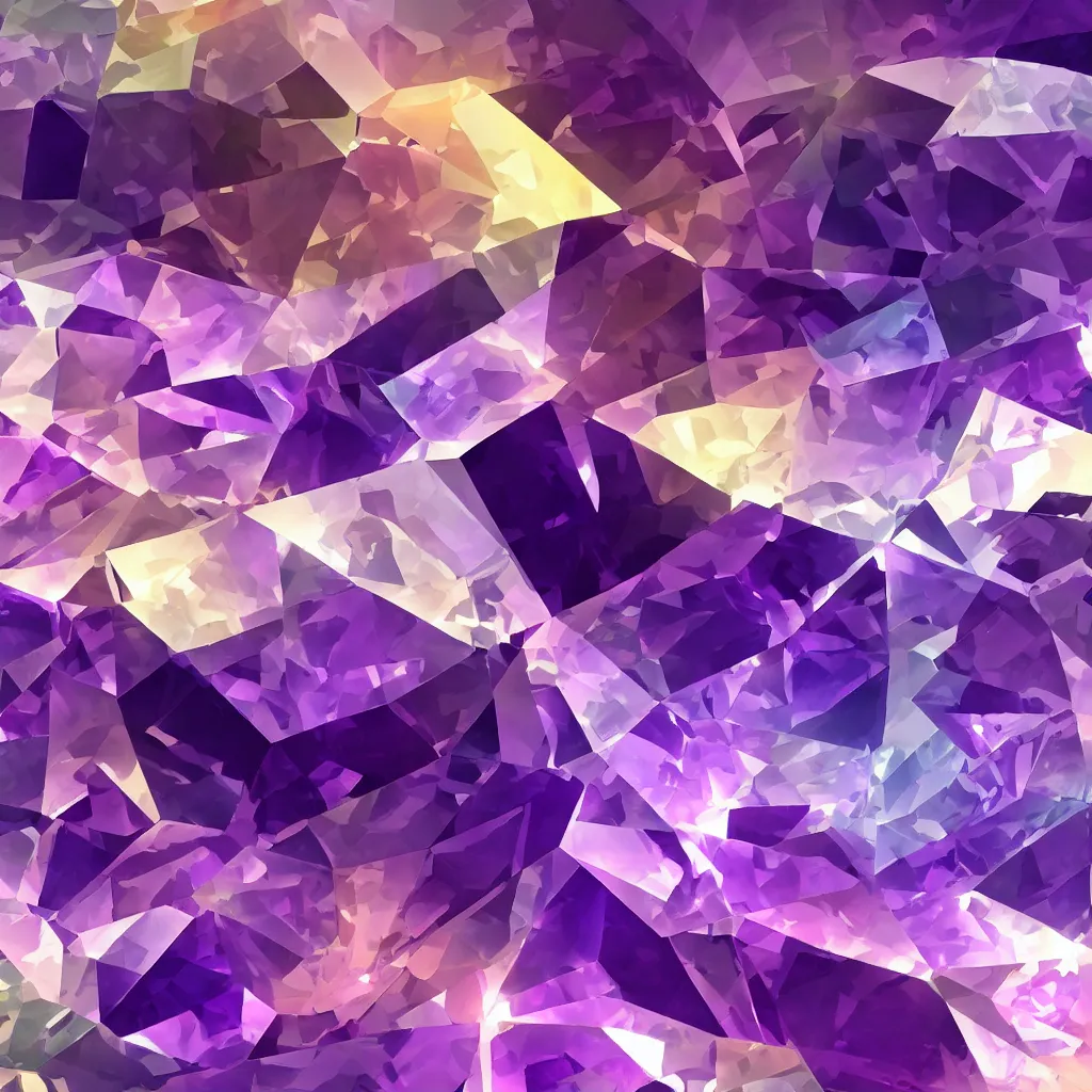 Prompt: amethyst gemstone prism multicolor gold liquid emeraud pearl quartz saphir grenat fluorite stylized digital illustration video game icon global illumination ray tracing advanced technology