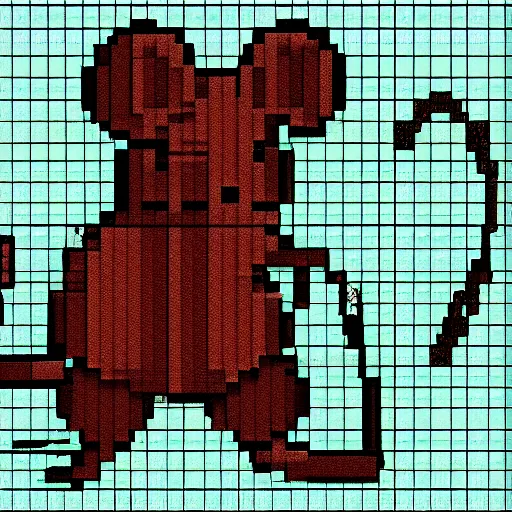 Prompt: Pixel art of rat