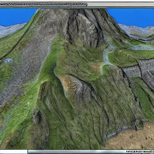 Prompt: Lord of The Rings Middle-Earth Google Earth screenshot