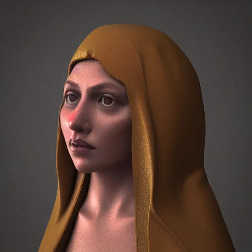 Image similar to mary magdalene, 3 d render, octane render