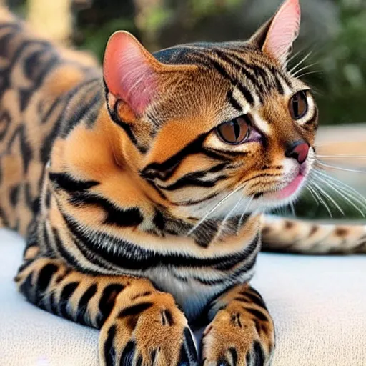 Prompt: bengal cat, adult, beautiful fur, friendly, detailed, photorealistic - i