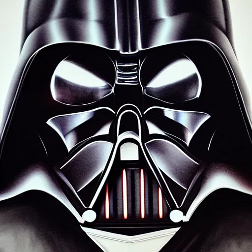 Prompt: A portrait painting of Darth Vader. Art by Hiyao Miyazaki. Extremely detailed. Beautiful. 4K. Award winning.