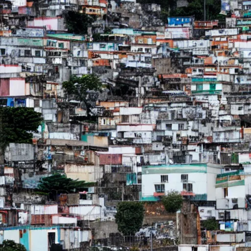 Prompt: the White House surrounded by favelas