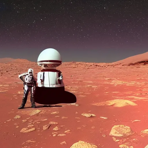 Image similar to Elon musk selfie with background futuristic house on mars, focus detailed