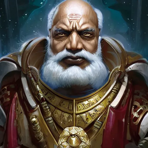 Prompt: Portrait of narendra moodi as the emperor of humanity from warhammer 40k made by stanly artgerm lau, wlop, rossdraws, james jean, andrei riabovitchev ,marc simonetti