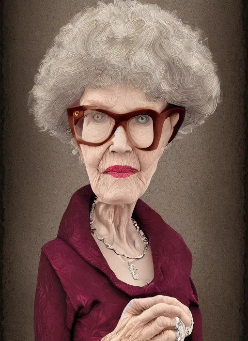 Image similar to gangster granny, detailed digital art