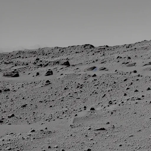 Image similar to Cat looking figure in the distance, an old restored photo from a Curiosity Mars rover