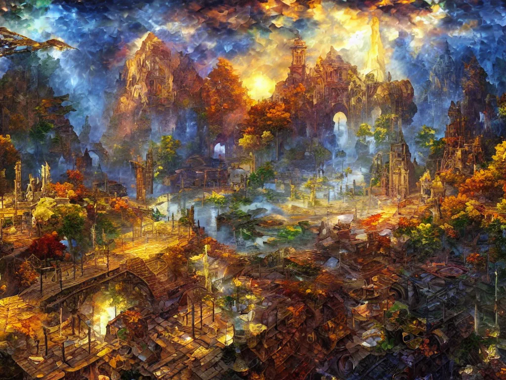 Image similar to cryengine render by android jones, james christensen, rob gonsalves, leonid afremov and tim white