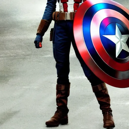 Image similar to emma watson as captain america