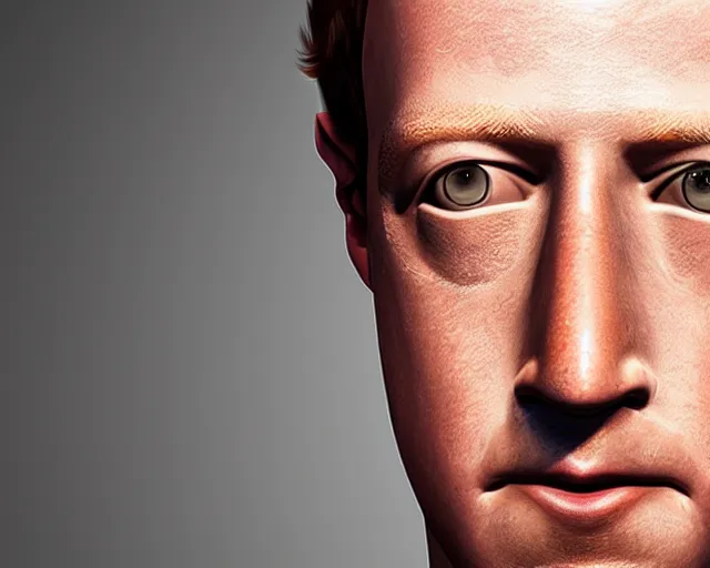 Prompt: extreme close - up of mark zuckerberg face with reptilian eyes and skin, award winning photography, extremely detailed, artstation, 8 k, sinister dramatic lighting