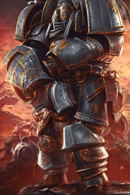 Image similar to armor portrait heros warhammer 4 0 k horus heresy fanart - the primarchs emperor by johannes helgeson animated with vfx concept artist & illustrator global illumination ray tracing hdr fanart arstation zbrush central hardmesh 8 k octane renderer comics stylized