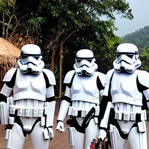 Image similar to stormtroopers on holiday in thailand