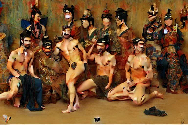 Prompt: tang dynasty, painting by gaston bussiere, craig mullins, j. c. leyendecker, tom of finland