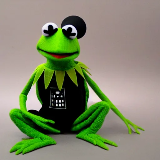 Prompt: Kermit the frog as Darth Vader