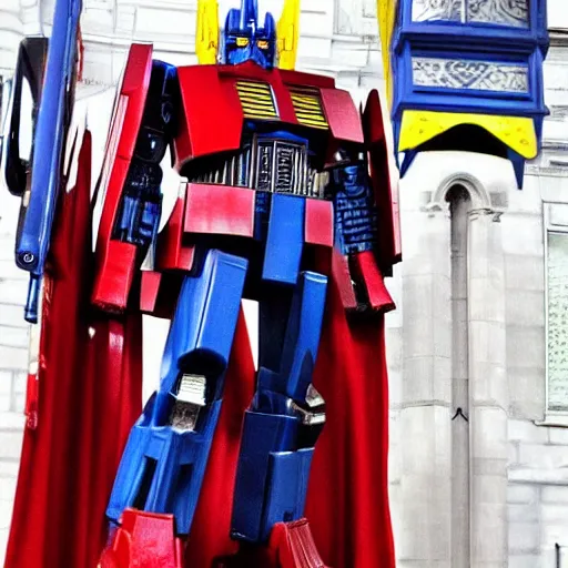 Prompt: optimus prime minister of england