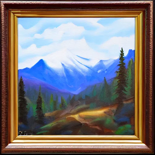 Image similar to Colorado mountains landscape oil painting