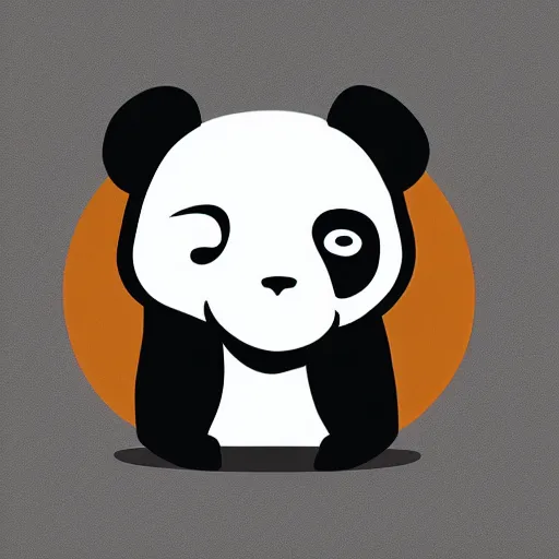 Image similar to super cute and funny giant panda avatar, illustration, 2 d, flat style, flat