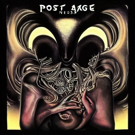 Image similar to post - punk new age album cover, psychedelic, magic, giger h. r.