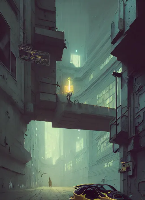 Prompt: highly detailed exteme maximalist matte painting, 3 d calligraphy graffiti tag light eroding grey walls, by atey ghailan, by greg rutkowski, by greg tocchini, by james gilleard, by joe fenton, by kaethe butcher, yellow, brown, black and cyan mystical color scheme, grunge aesthetic, octane render