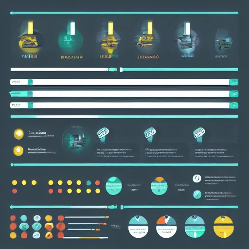 Image similar to user interface concept art for a simple infographic panel