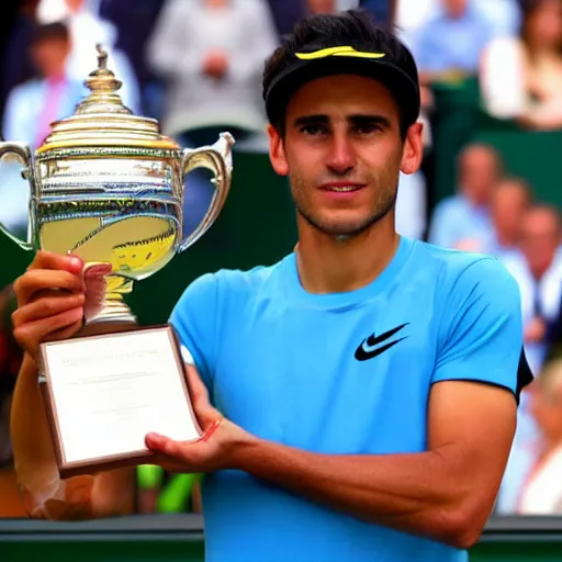 Image similar to joaquin sanchez winning wimbledon, front photo