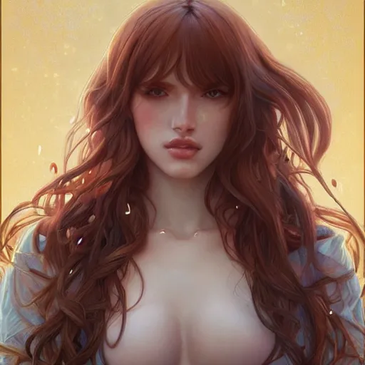 Image similar to ultra realistic illustration, bella thorne as anime, intricate, elegant, highly detailed, digital painting, artstation, concept art, smooth, sharp focus, illustration, art by artgerm and greg rutkowski and alphonse mucha