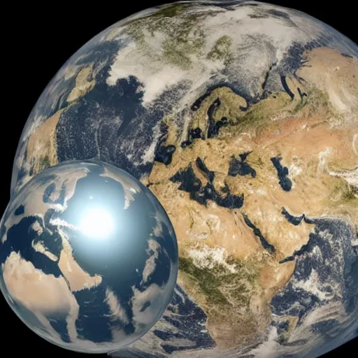 Image similar to crystal globe the size of planet earth