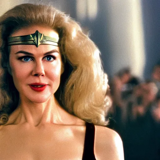 Prompt: Nicole Kidman as Wonder Woman (1984)