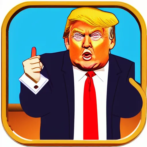 Image similar to donald trump in stumble guys game