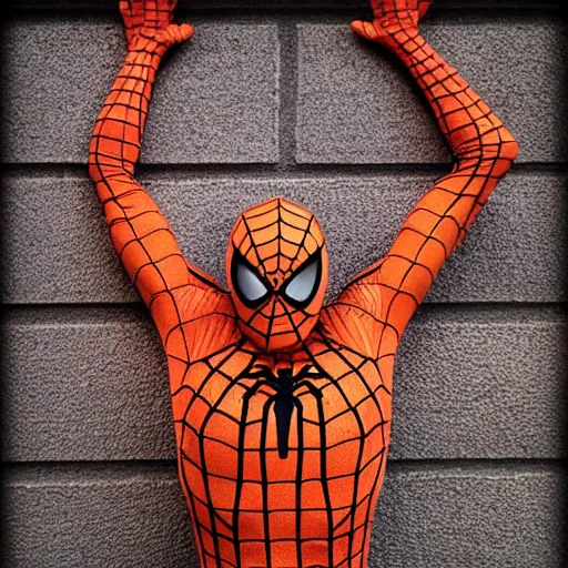 Prompt: orange spiderman