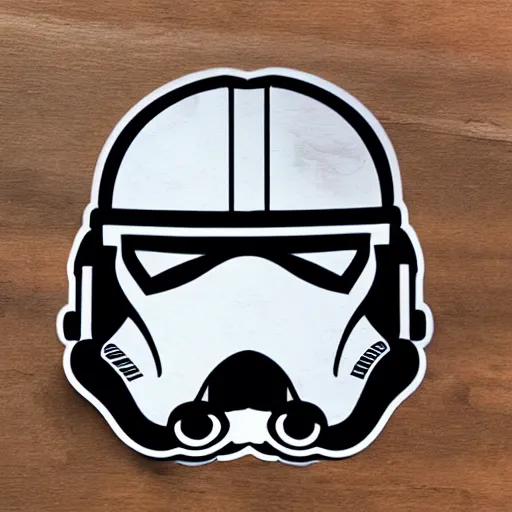 Image similar to svg sticker of a Pop-Wonder Storm-Trooper-Mandolorian-Helmet-Head-Hero-Villain at a rave, spinning records, giant headphones rocking out, wearing headphones, huge speakers, dancing, rave, DJ, spinning records, digital art, amazing composition, rule-of-thirds, award-winning, trending on artstation, featured on deviantart