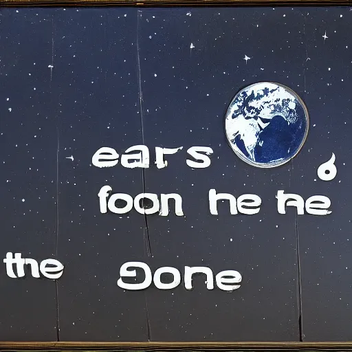 Image similar to for sale sign on the moon with the earth in the background sky