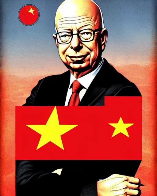 Prompt: klaus schwab in the style of cuban communist propaganda poster art in the year 1 9 8 7 ultra realistic, concept art, intricate details, highly detailed, photorealistic, octane render, 8 k, unreal engine. art by artgerm and magali villeneuve