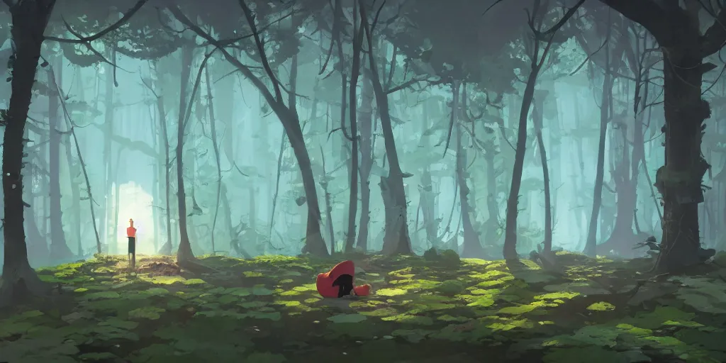 Image similar to mystical building in the woods, moss, lianna, jungles, by cory loftis & akihiko yoshida & james gilleard & atey ghailan & makoto shinkai & goro fujita & studio ghibli, rim light, exquisite lighting, clear focus, magic atmosphere, very coherent, plain background, soft painting