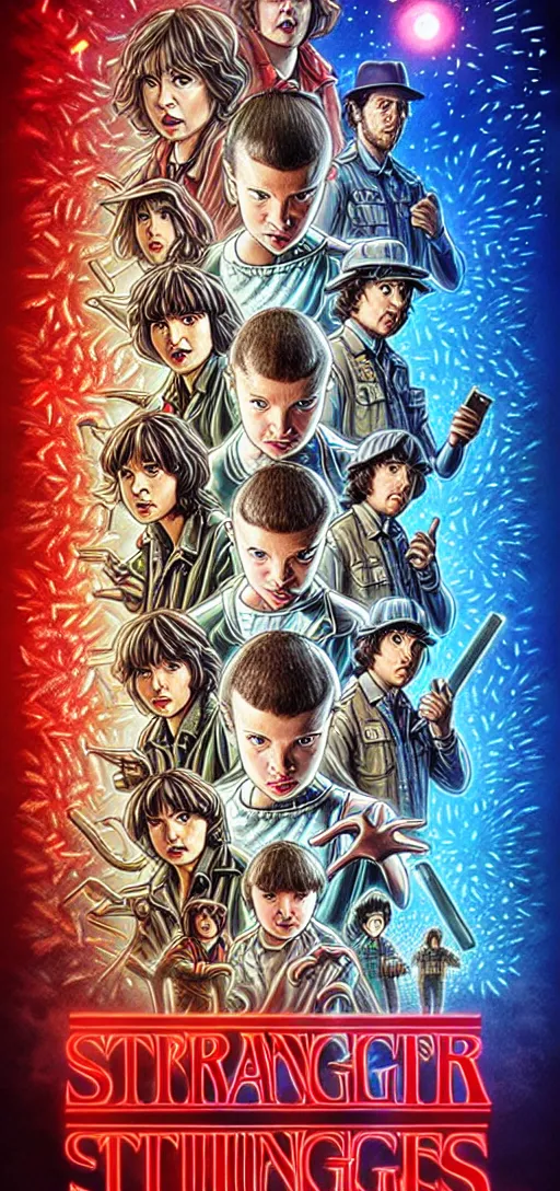 Image similar to Stranger Things Japanese Anime Poster