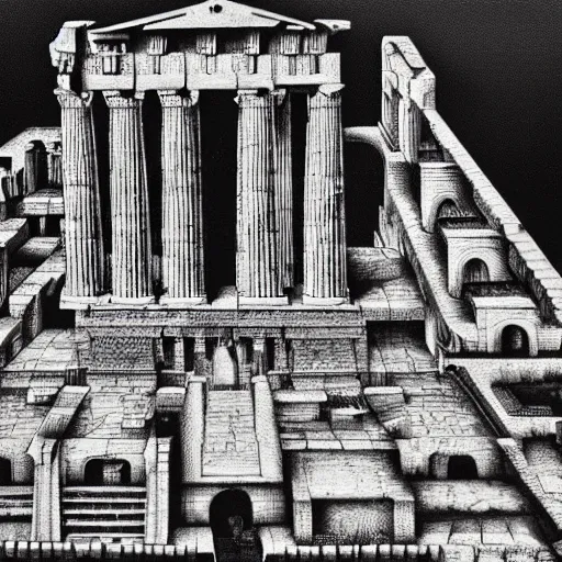 Image similar to endless acropolis by escher