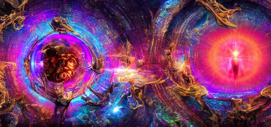 Image similar to cosmic ritual supertrip, 8 k cinematic hdr