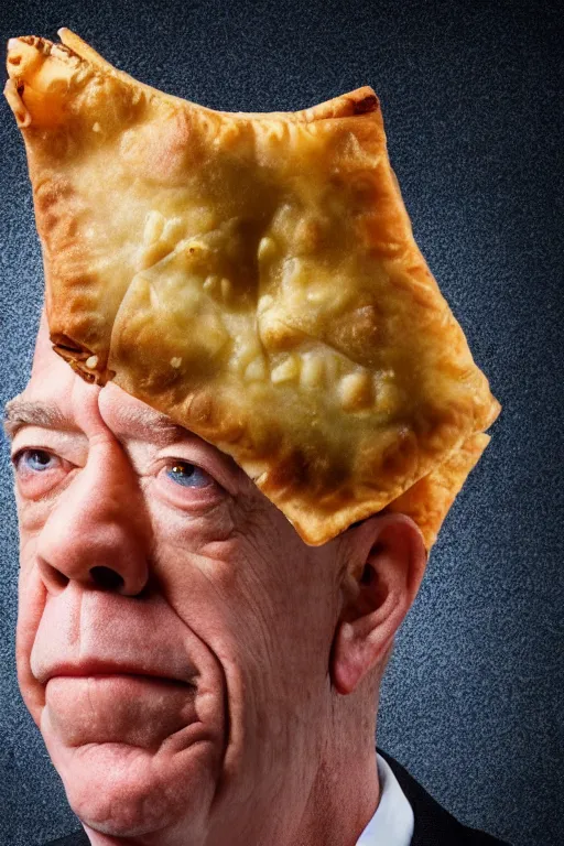 Image similar to 📷 j. k. simmons the samosa, made of food, head portrait, dynamic lighting, 4 k