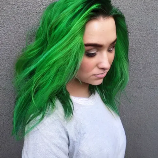 Prompt: green hair